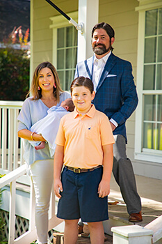 Edward Miller with his family